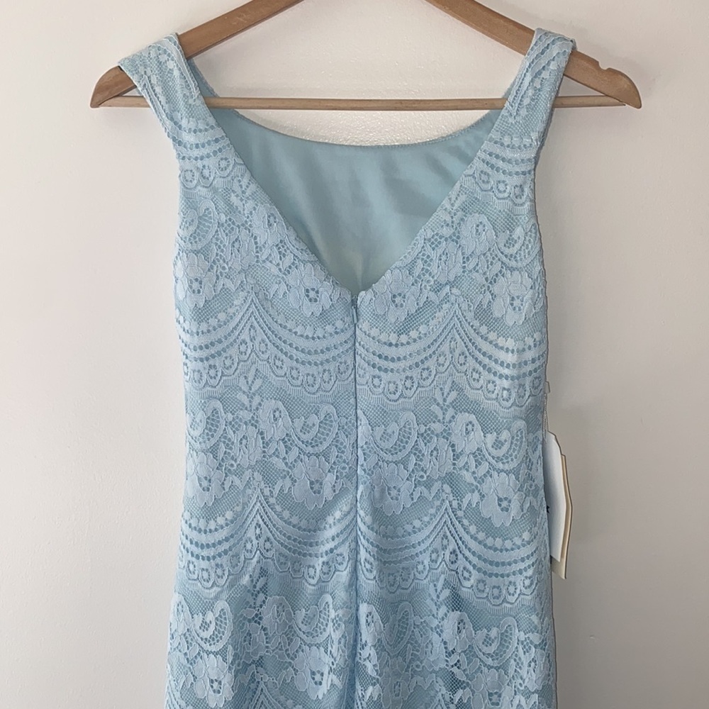TS Couture Sky Blue Lace Long Mermaid Dress Gown - Picture 4 of 6